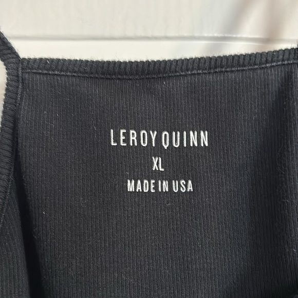 Leroy Quinn Black Ribbed Midi Dress - Picture 2 of 4